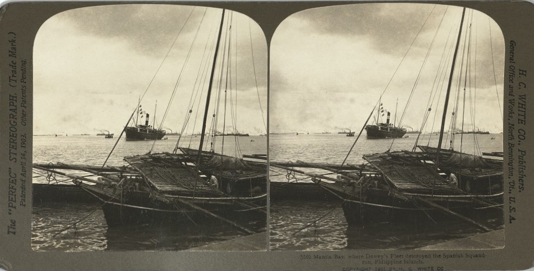 Manila Bay, where Dewey’s Fleet destroyed the Spanish Squadron, Philippine Islands.
